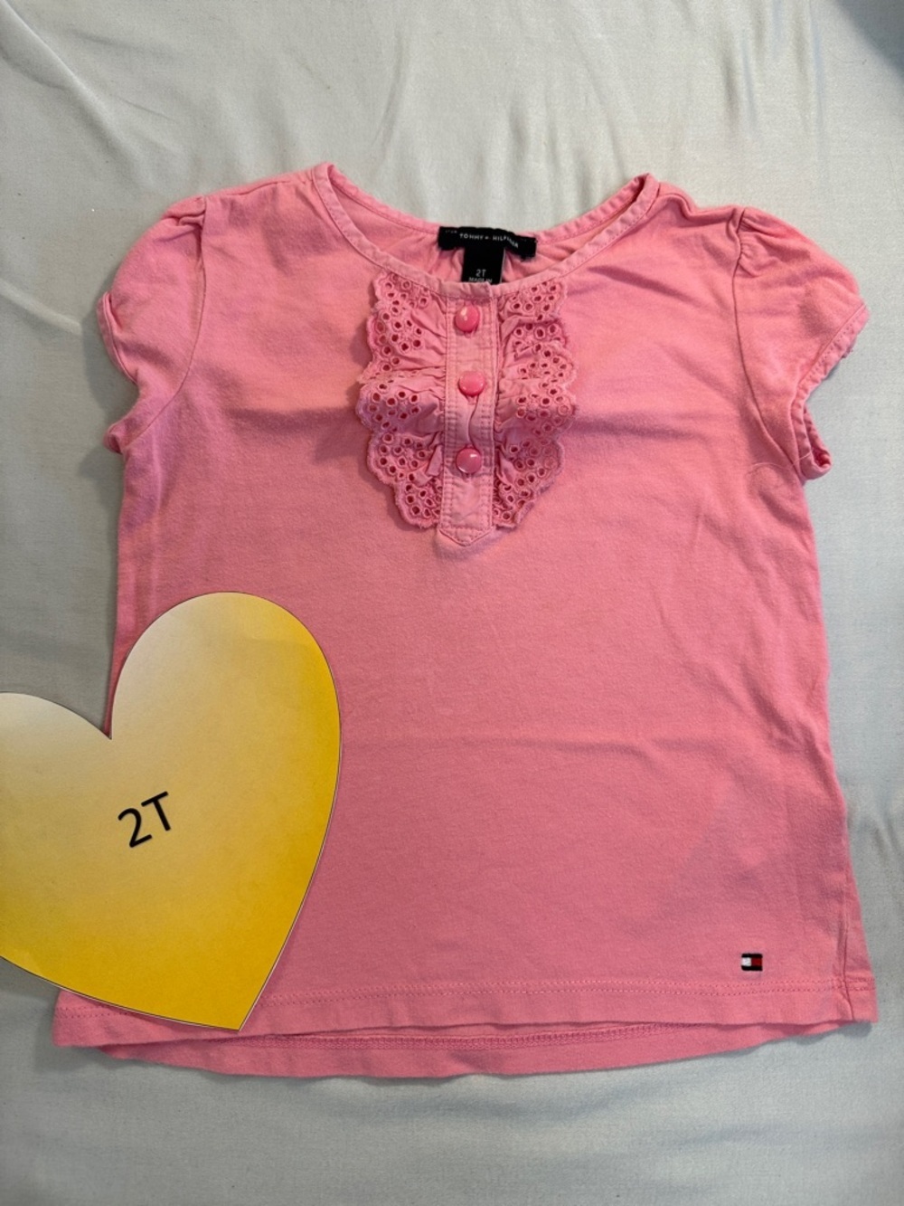 Tommy Hilfiger - 2T Kids Pink Lace Tee